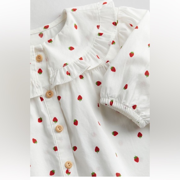 H&M baby cotton blouse with collar - Picture 3 of 4